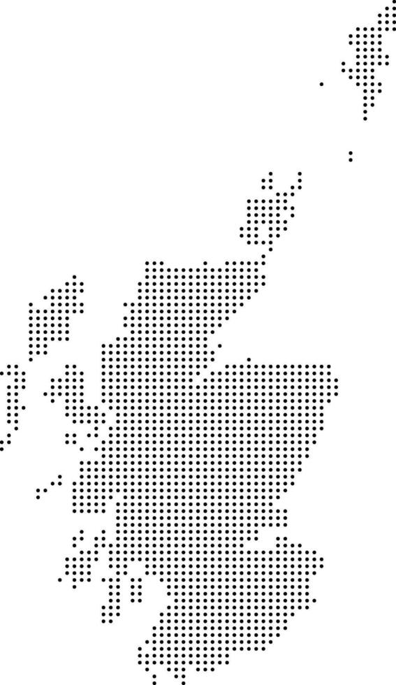 Black Dot Scotland Map Europe Country vector