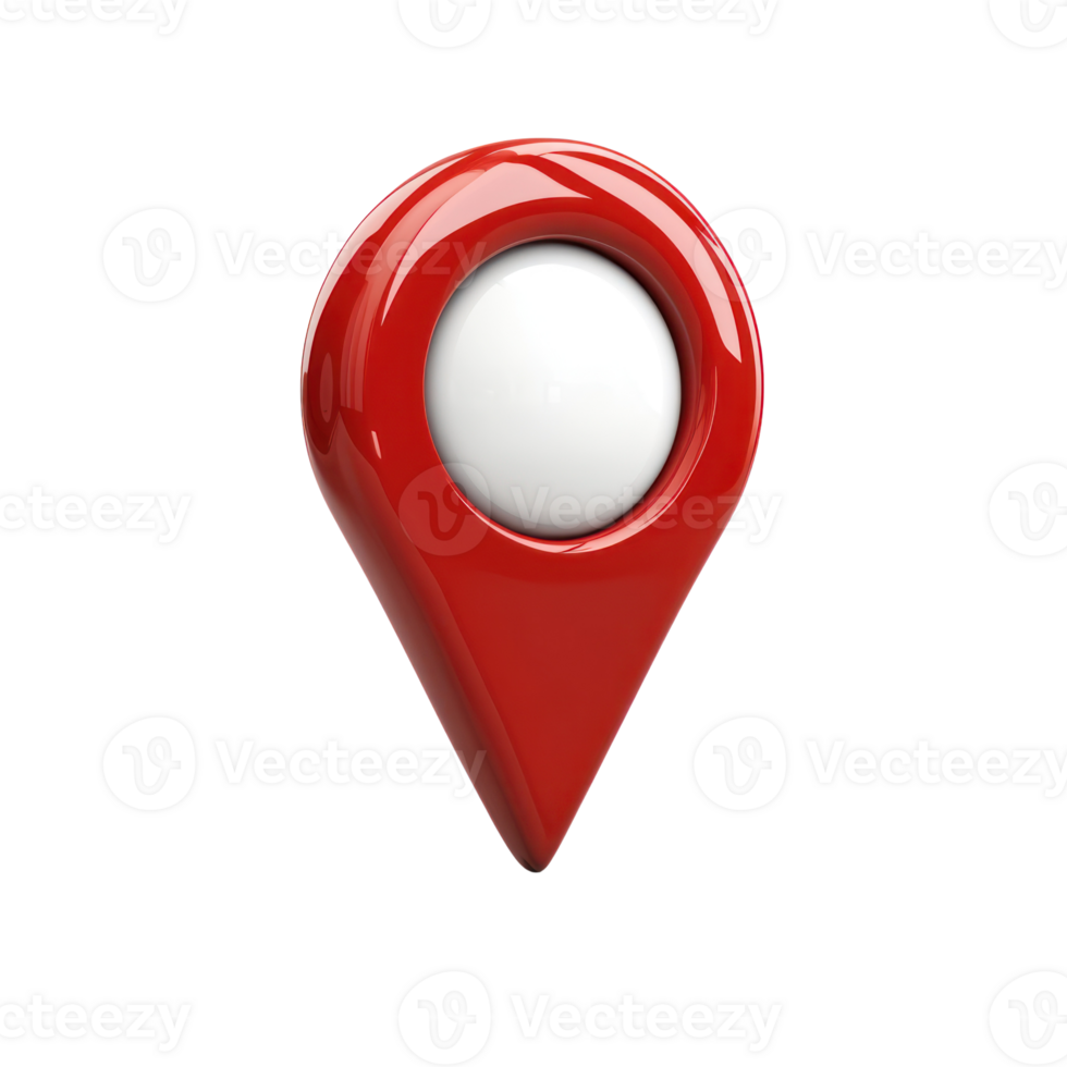 Map marker indicating location with a clean red design for various uses and applications png