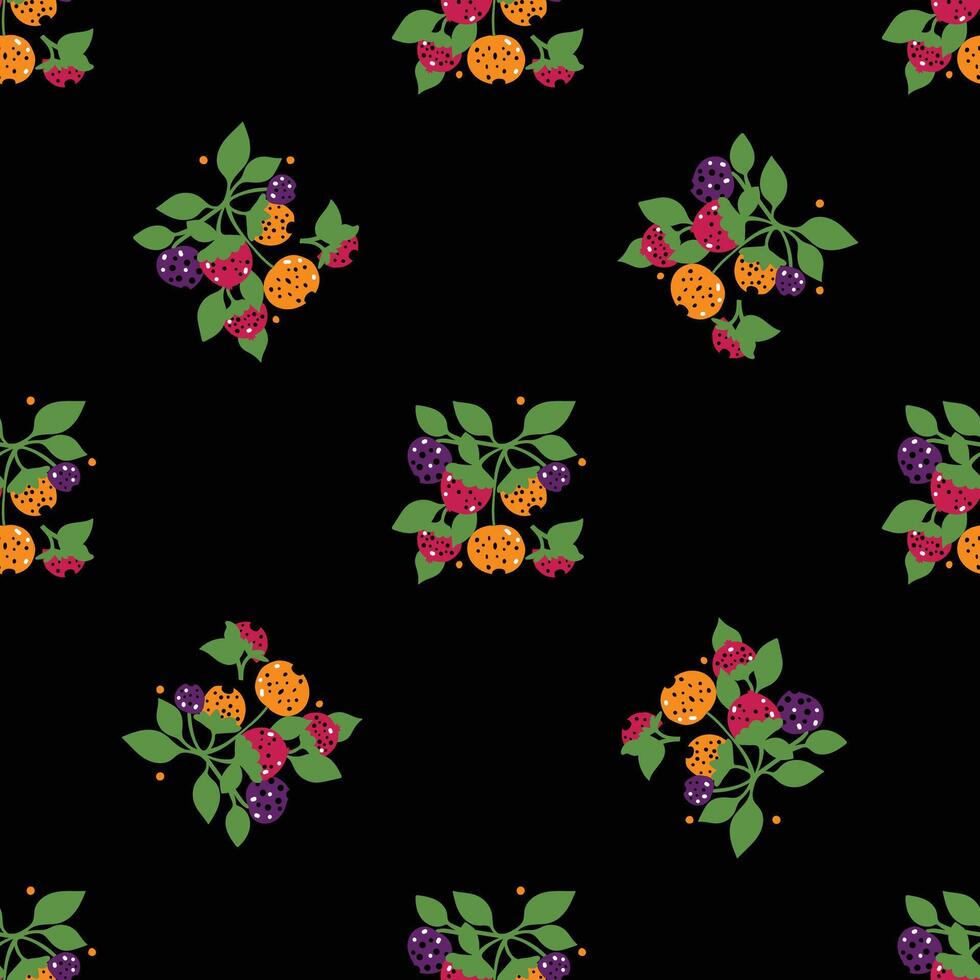 Seamless pattern with nature elements. vector