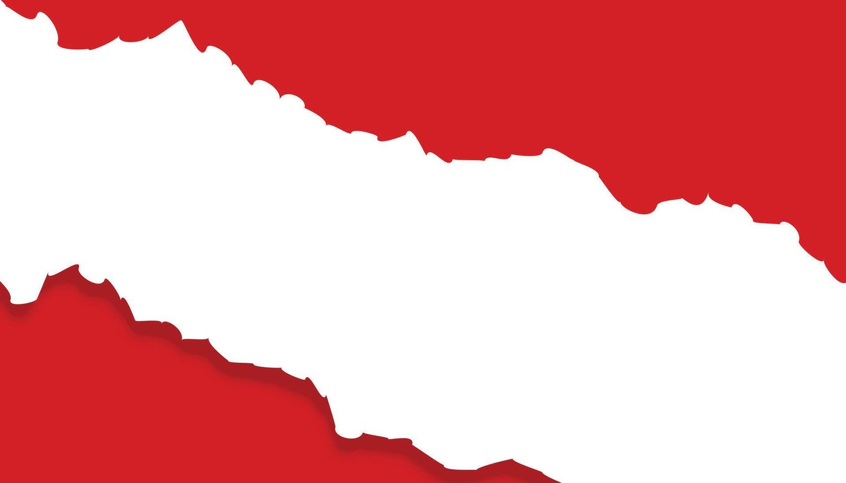 red and white torn paper vector