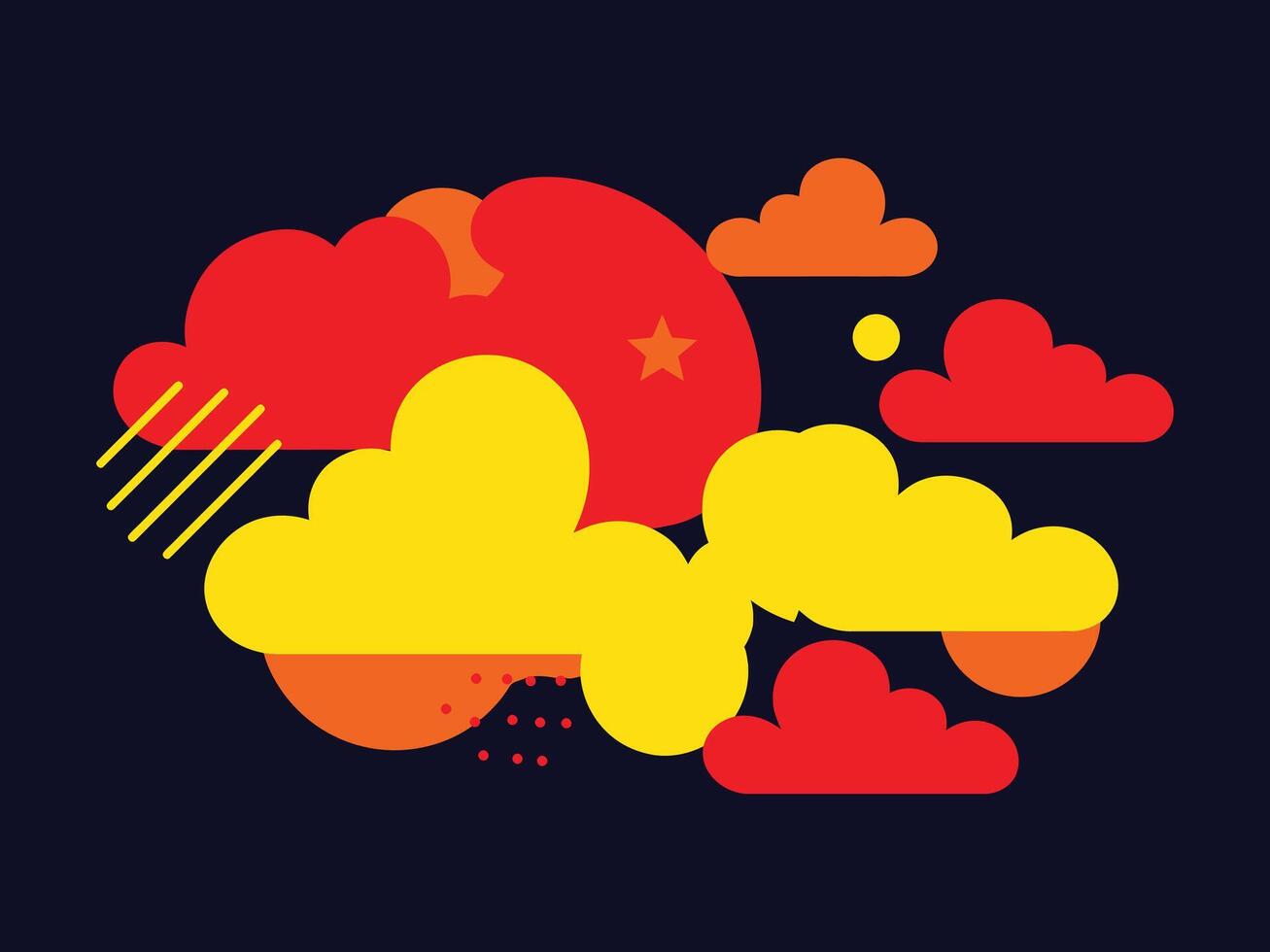 Abstract Colorful Cloud Formation in Vibrant Hues vector