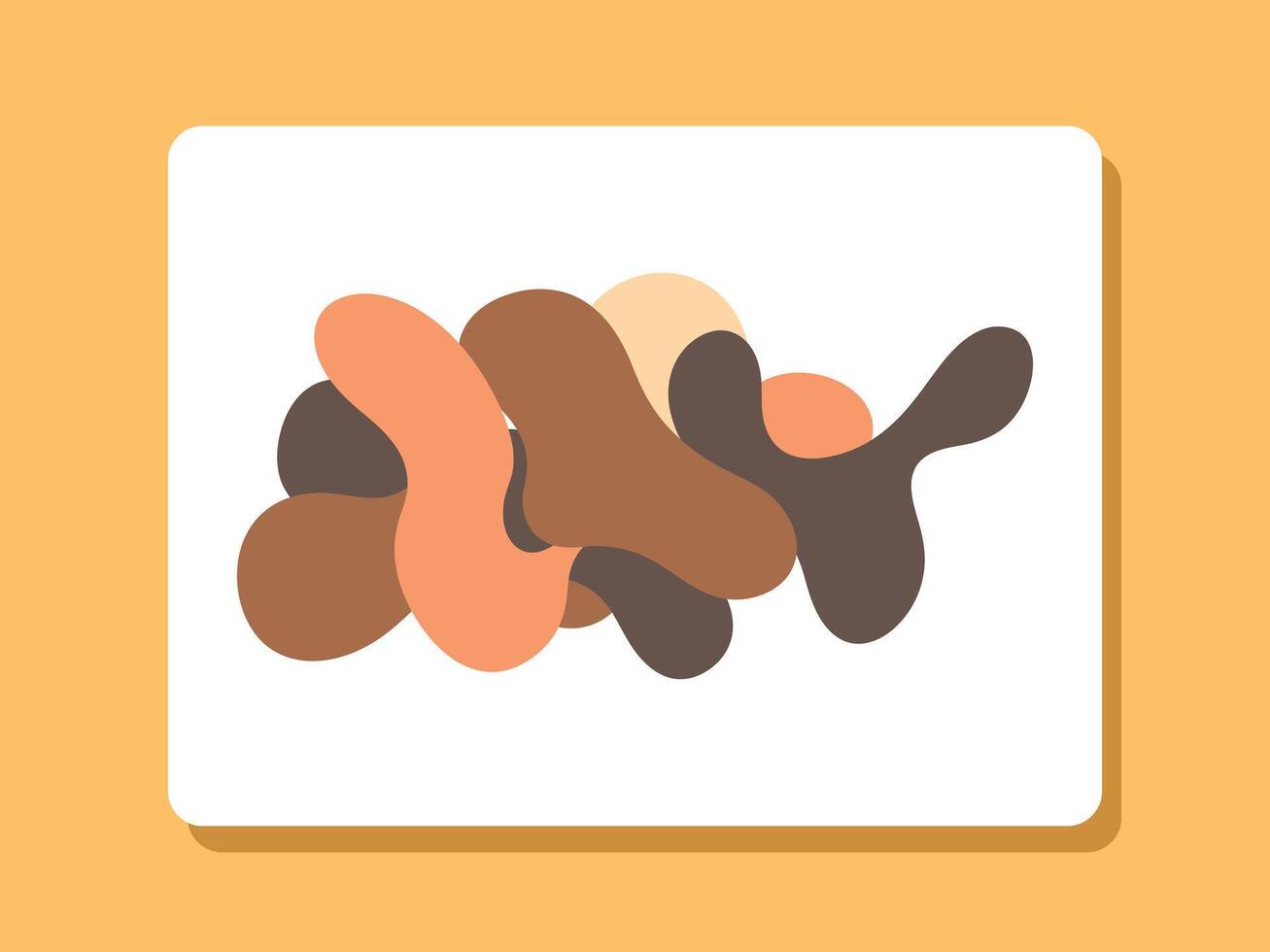 Abstract Organic Shapes in Earthy Tones vector