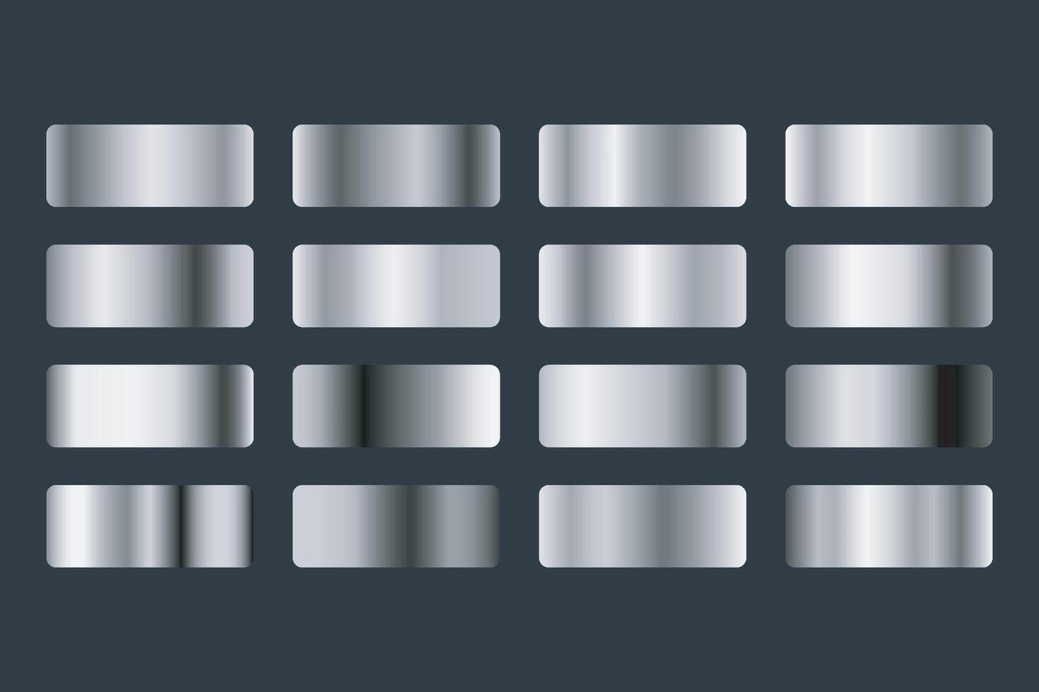 silver gradient pattern palette collection set vector