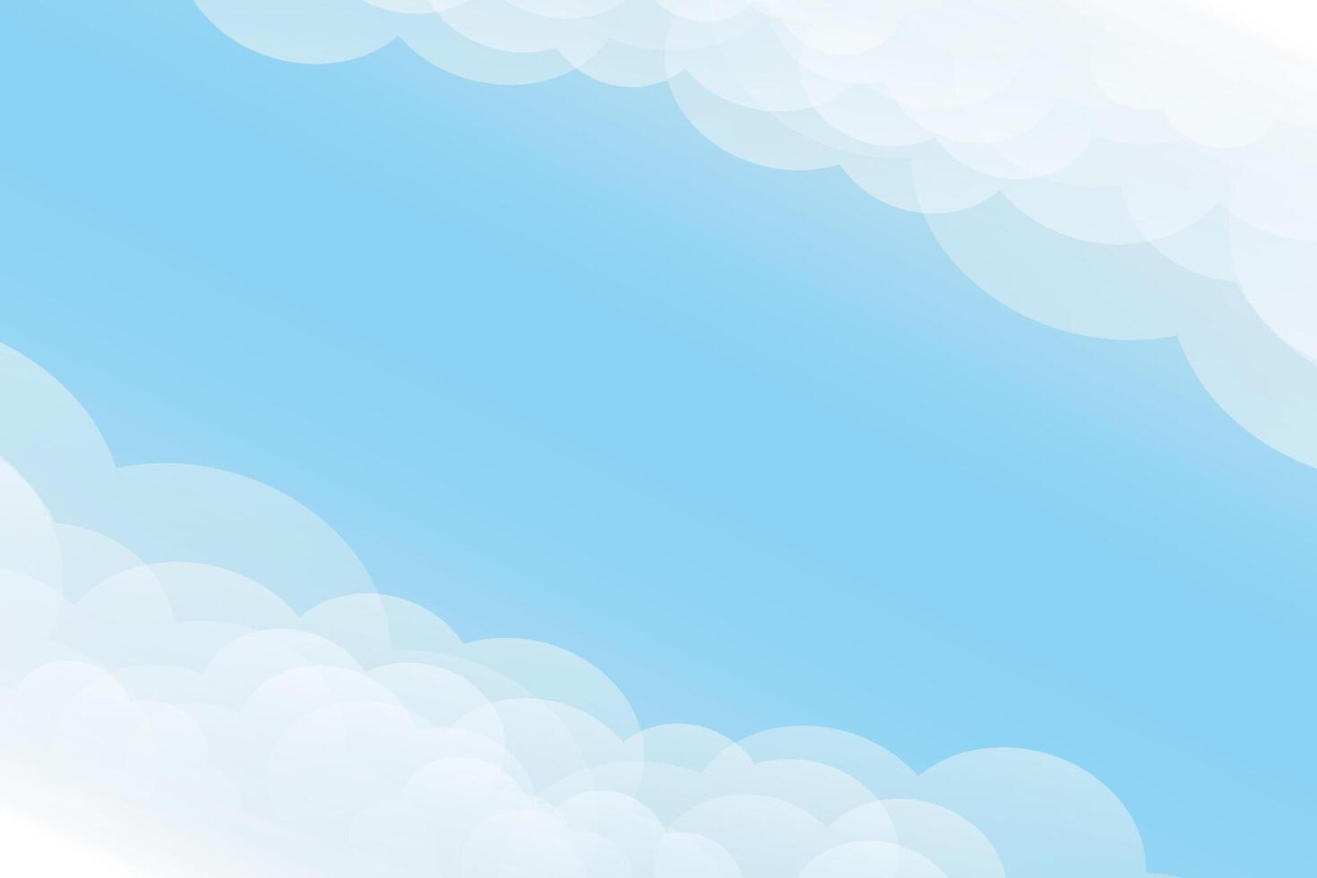 cloud landscape with text space in horizontal frame vector