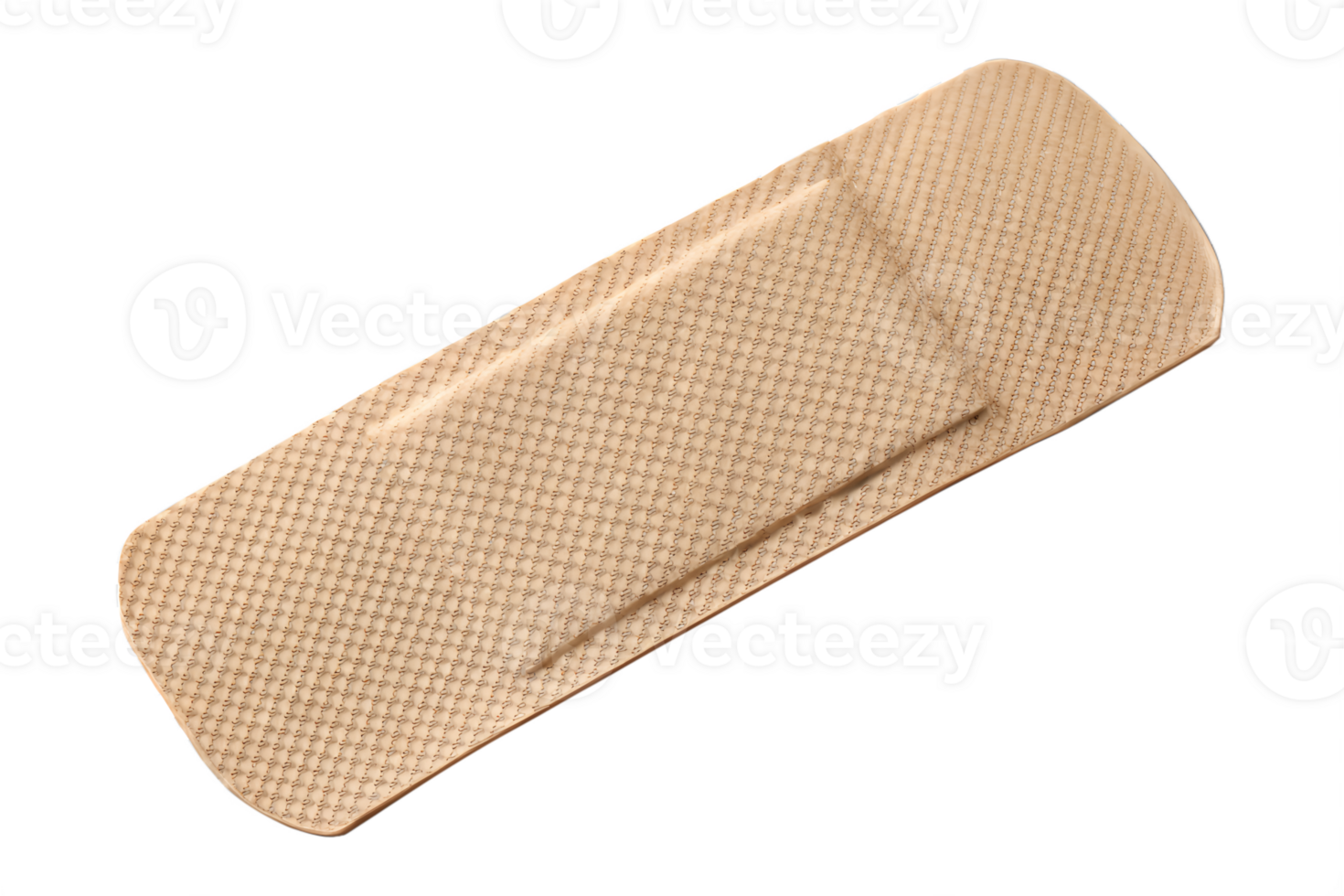 Sterile adhesive bandage on transparent background, ready to cover small cuts or wounds, beige skin tone, medical first aid supply png