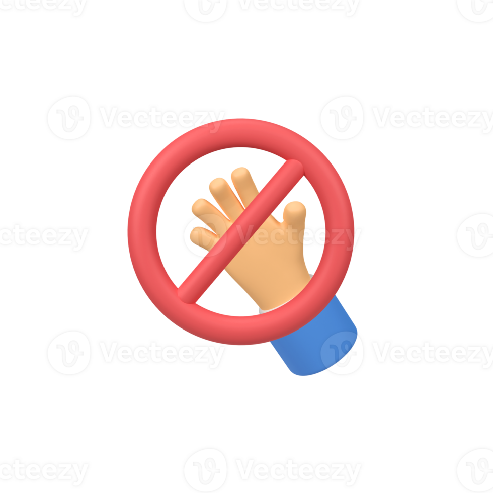 Crossed Out Circle Prohibition Sign isolated 3d render icon illustration png