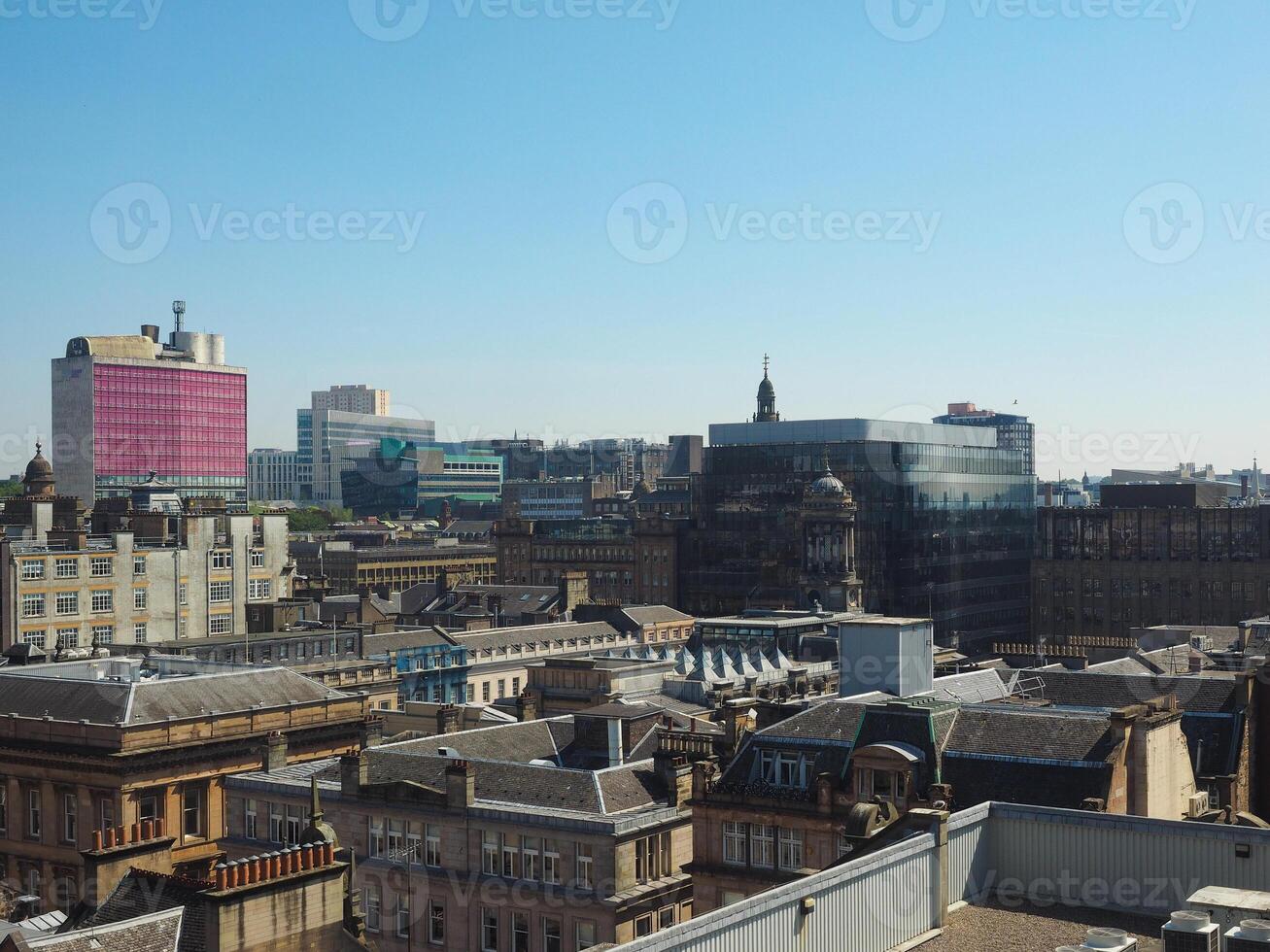 Aerial view of Glasgow city photo