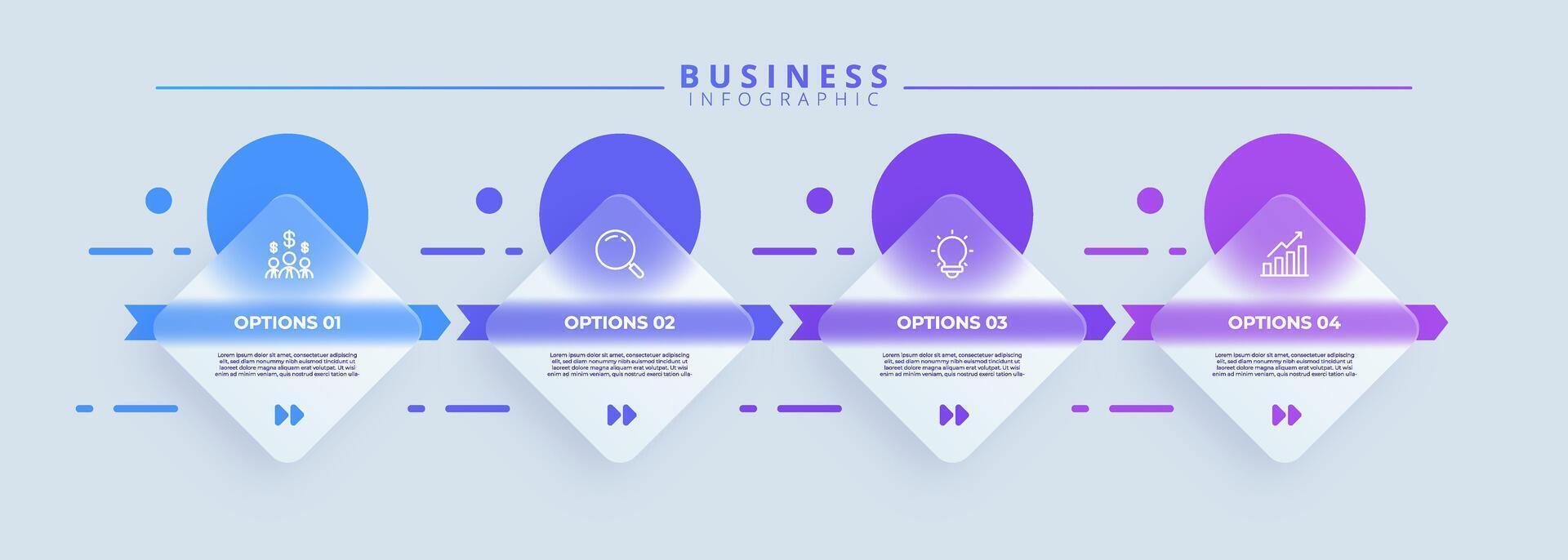 Infographic labels with icons and 4 options or steps. Suitable for process diagrams, presentations, workflow layouts, banners, flow charts, and infographics vector