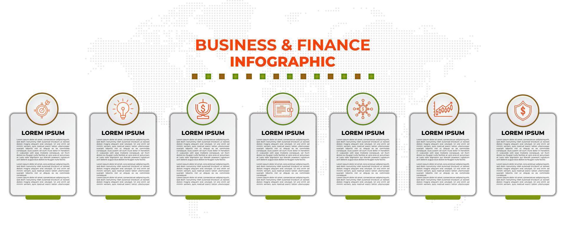 Realistic business and finance infographic template design. Info graph template design for business and finance industry. Used for economy, chart, strategy, presentation horizontal template vector