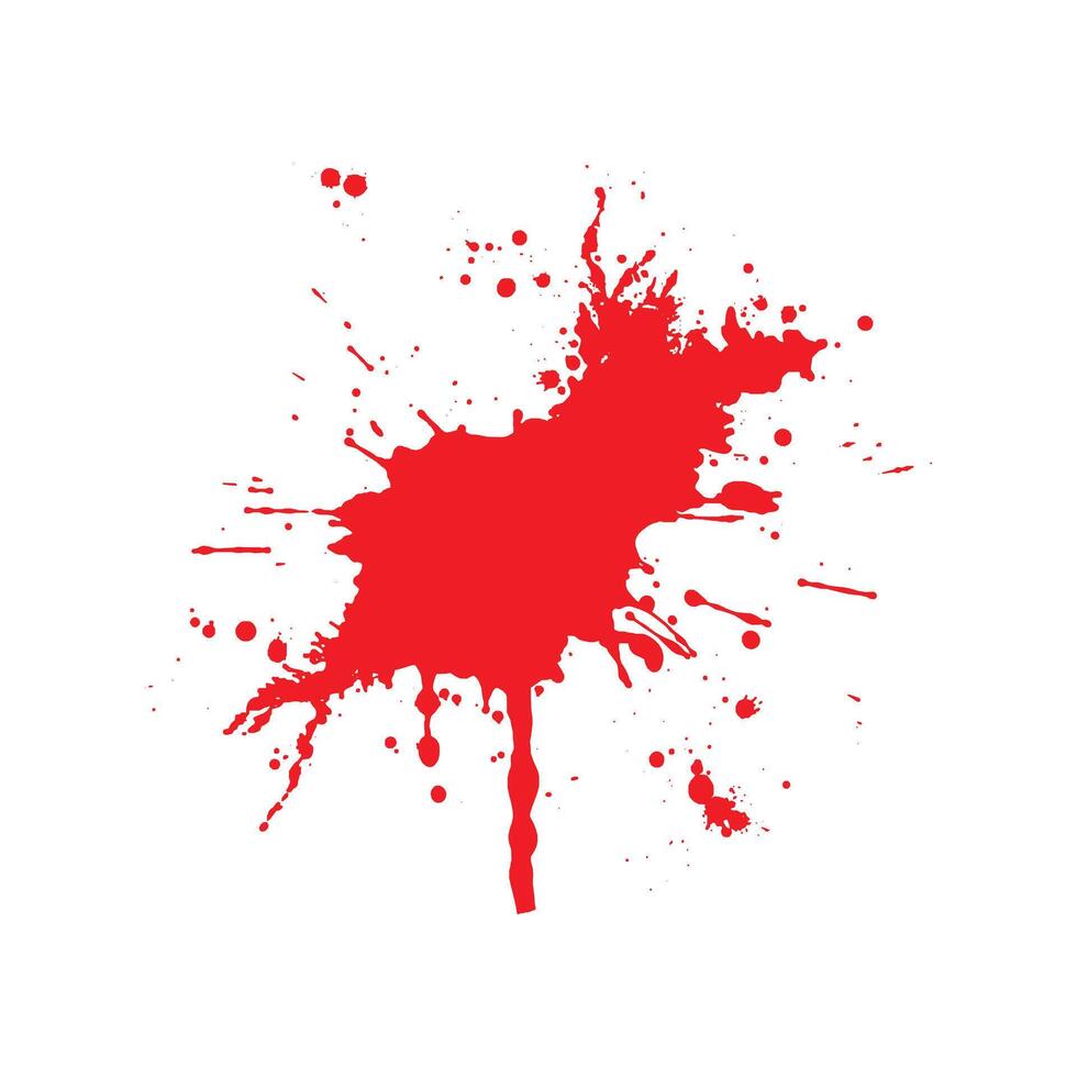 a red paint splatter on a white background vector