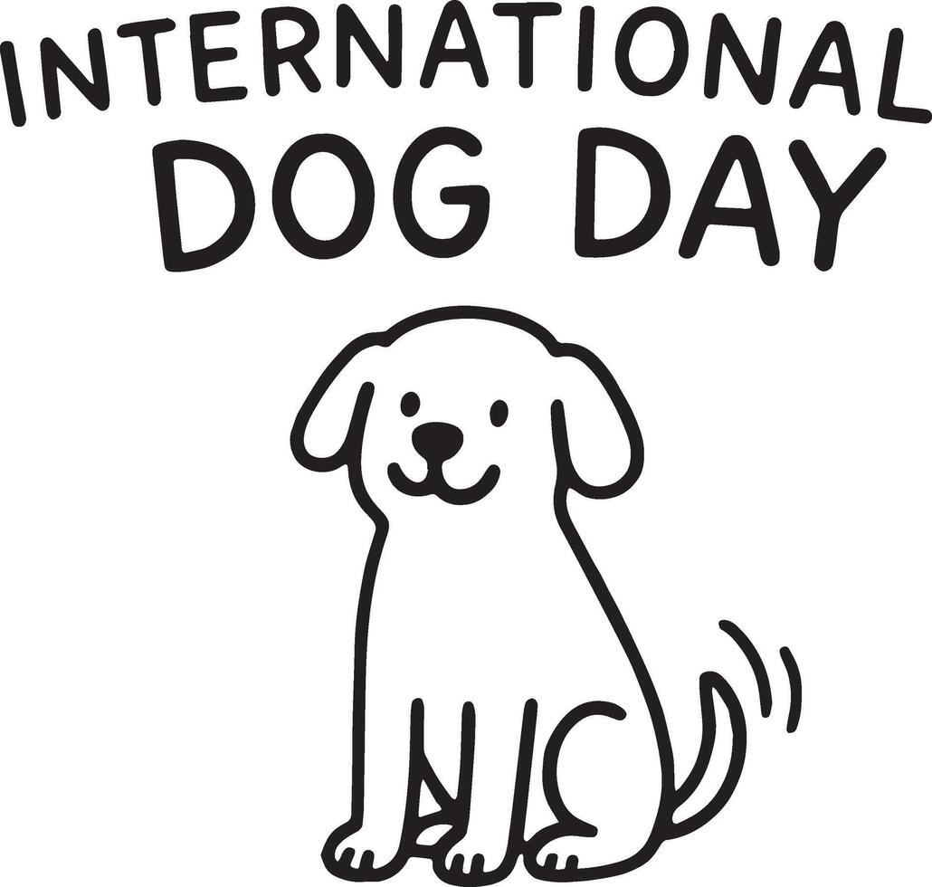 international dog day design vector