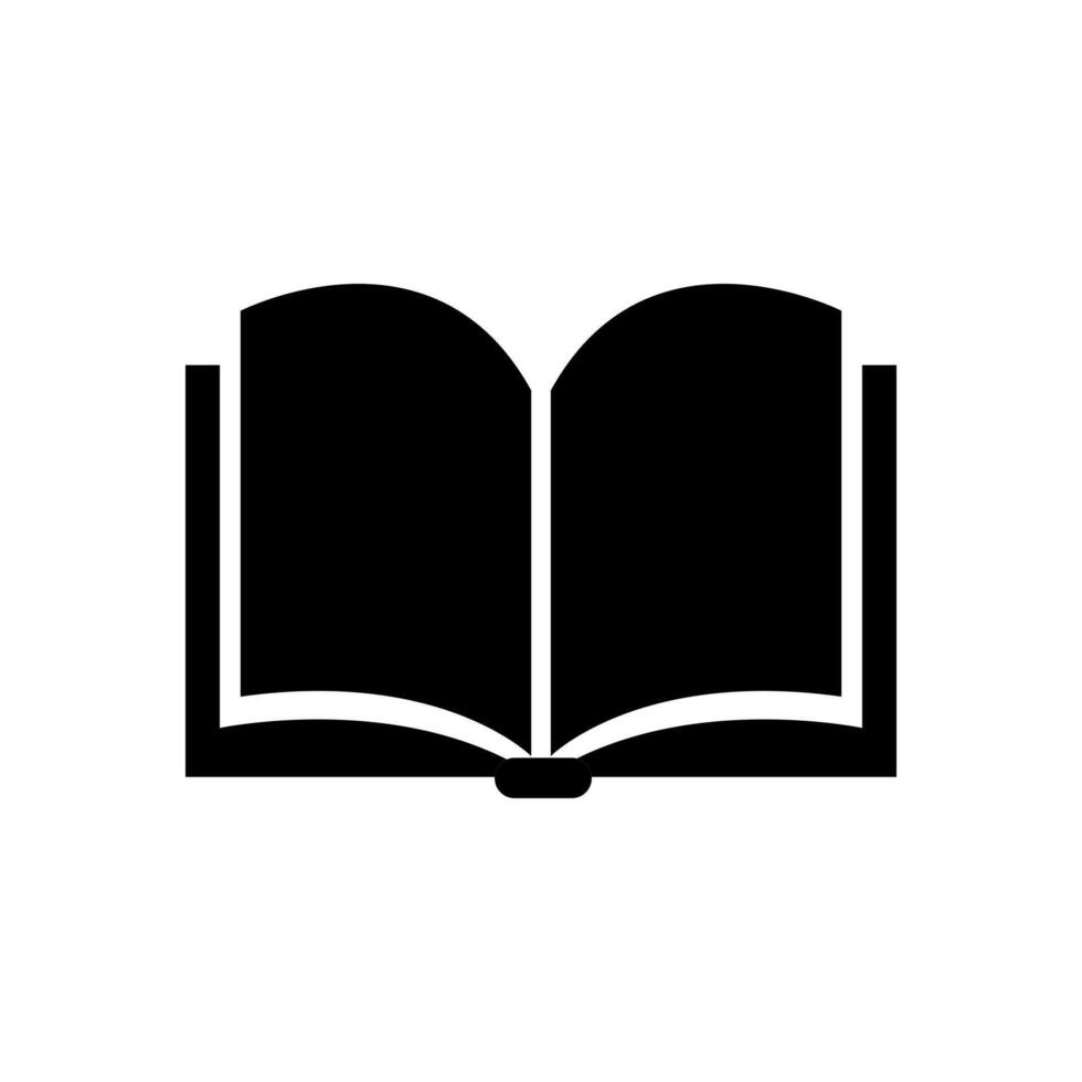Book icon illustration. Library logotype. Paper book element isolated on white background vector