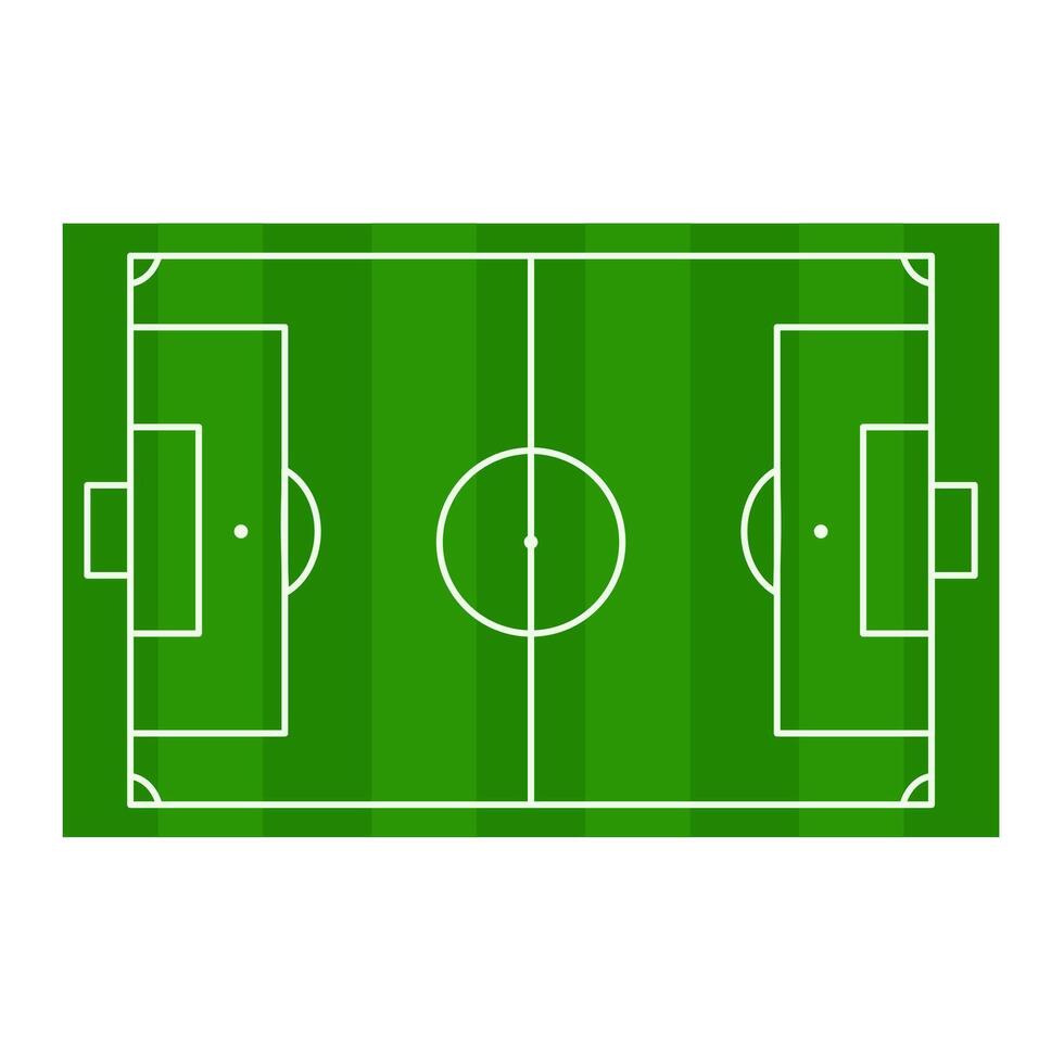 Green soccer field illustration. Football pitch. Football field. vector
