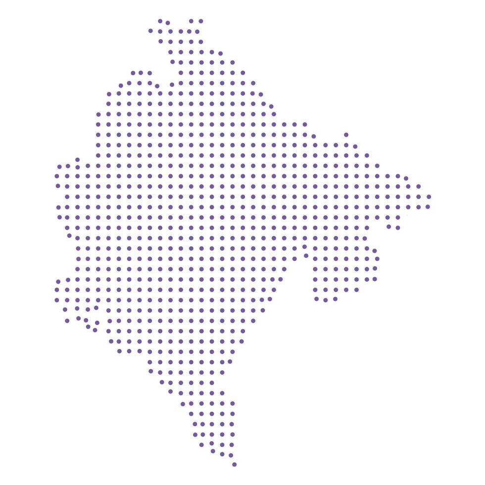 Montenegro map dotted pattern design purple circle vector