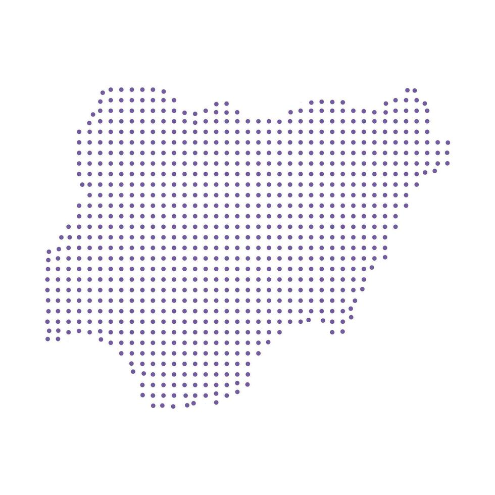 Niger map dotted pattern design purple circle vector