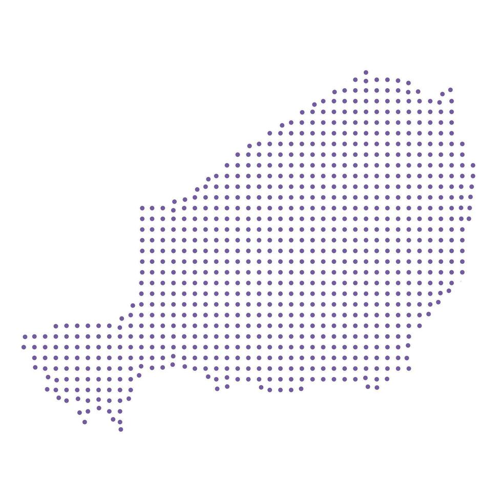 Nigeria map dotted pattern design purple circle vector