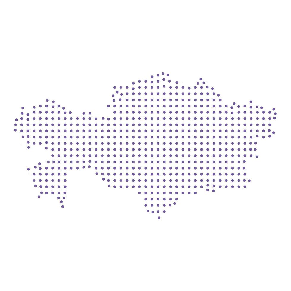 Kazakhstan map dotted pattern design purple circle vector