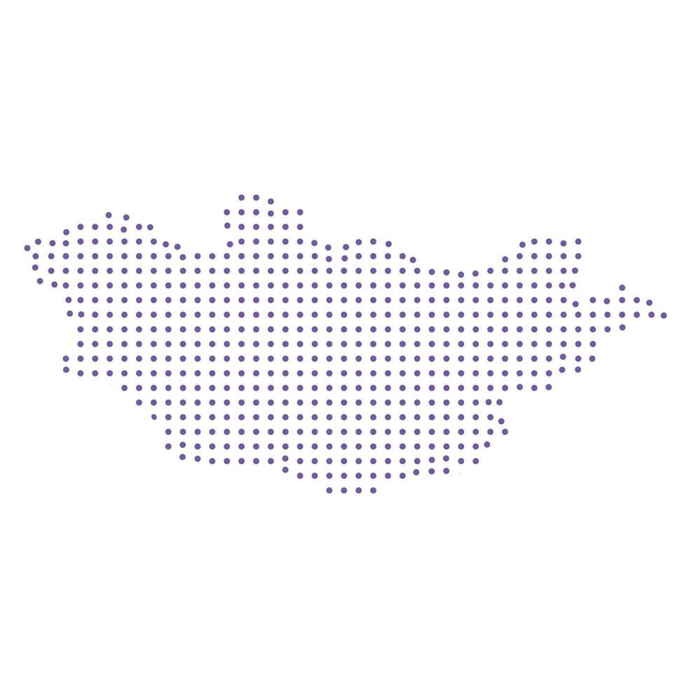 Mongolia map dotted pattern design purple circle vector