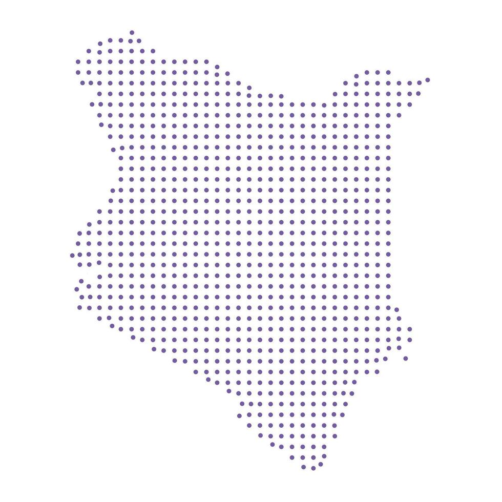 Kenya map dotted pattern design purple circle vector