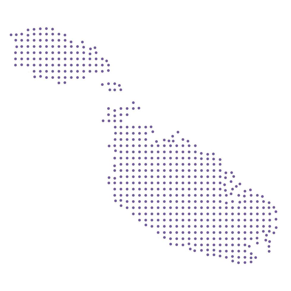 Malta map dotted pattern design purple circle vector