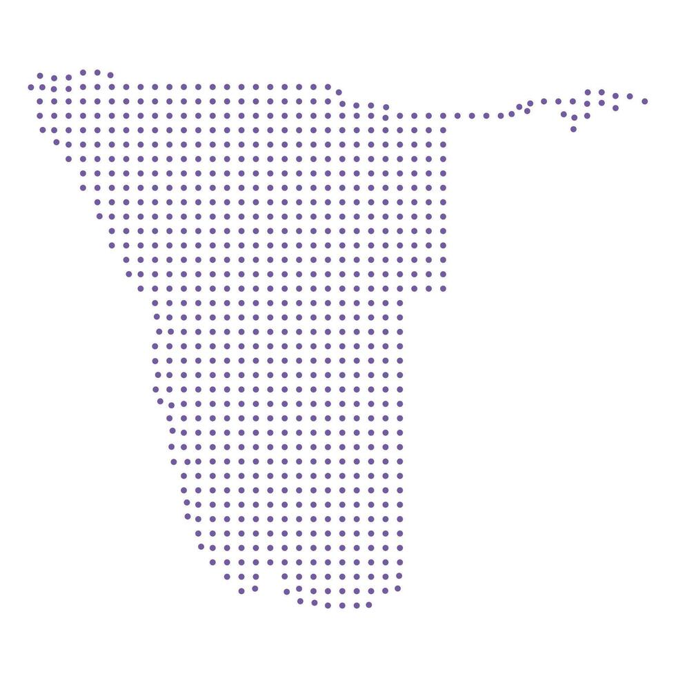 Namibia map dotted pattern design purple circle vector