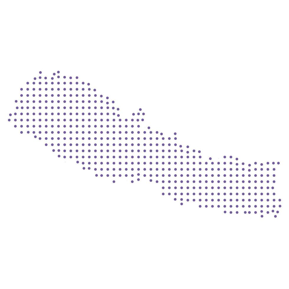 Nepal map dotted pattern design purple circle vector