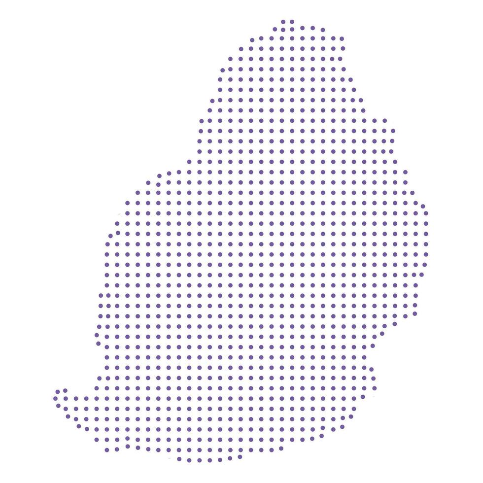 Mauritius map dotted pattern design purple circle vector