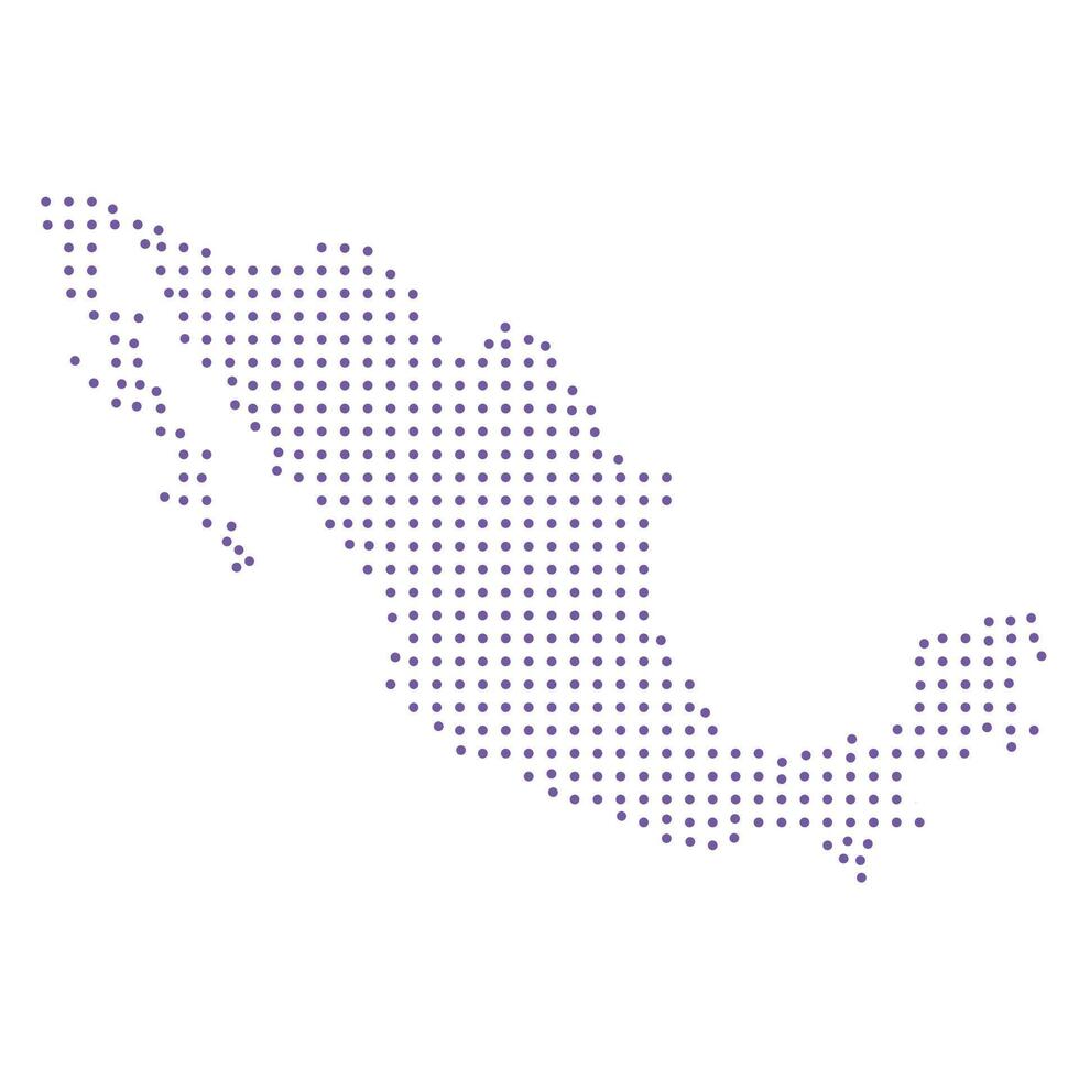 Mexico map dotted pattern design purple circle vector