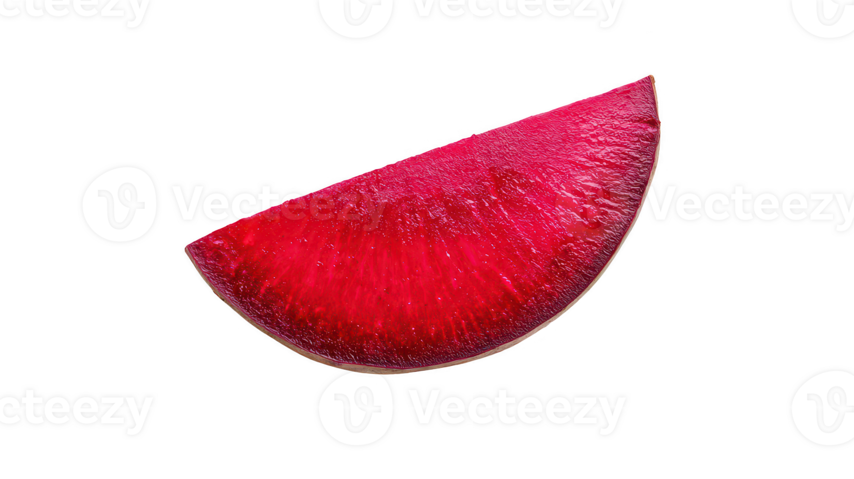 Vibrant Red Beetroot Slice on Transparent Background png