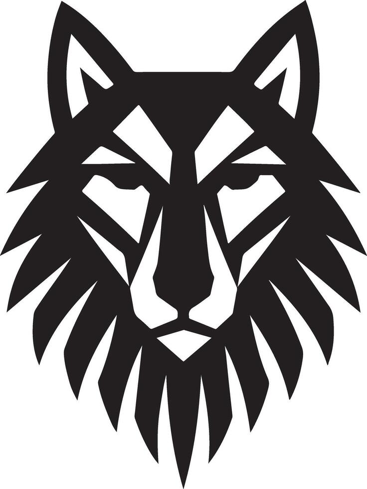 Geometric Lion Head Tribal Style eps format vector