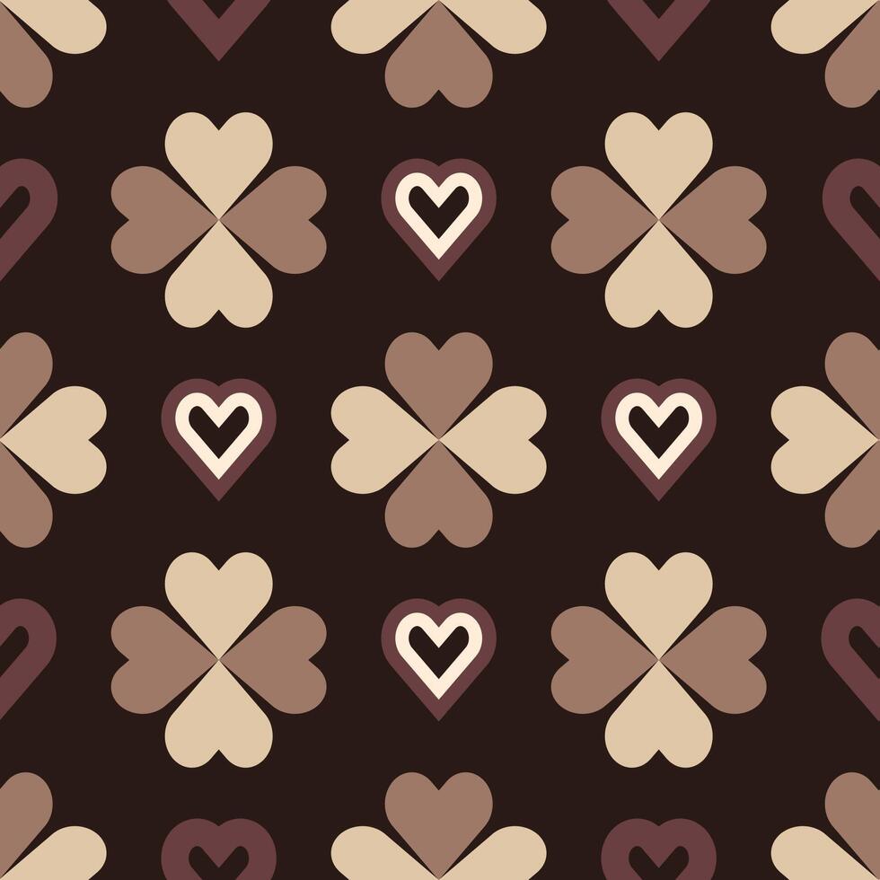 Romantic Minimalist Geometric Mid Mod Seamless Pattern vector