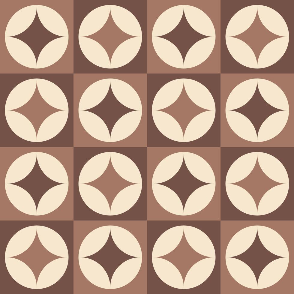 Minimalist Geometric Mid Mod Seamless Pattern vector