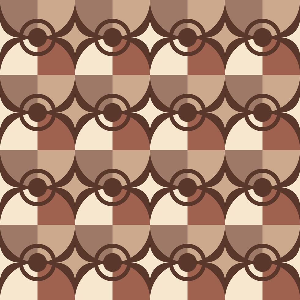 Minimalist Geometric Mid Century Modern Style Seamless Pattern vector