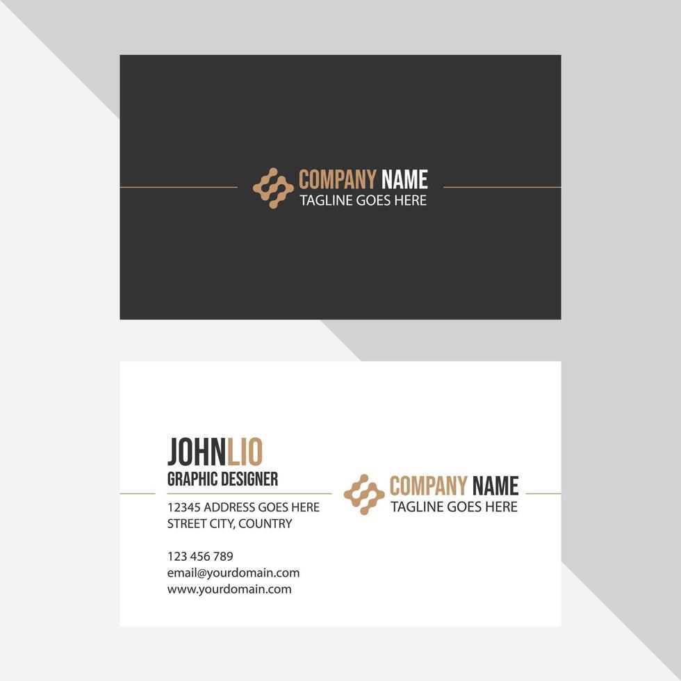 Professional, Elegant Modern Business Card Design Template vector