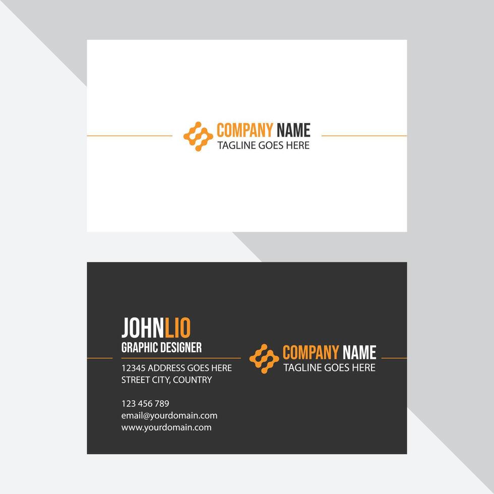Professional, Elegant, Modern Business Card Design Template vector