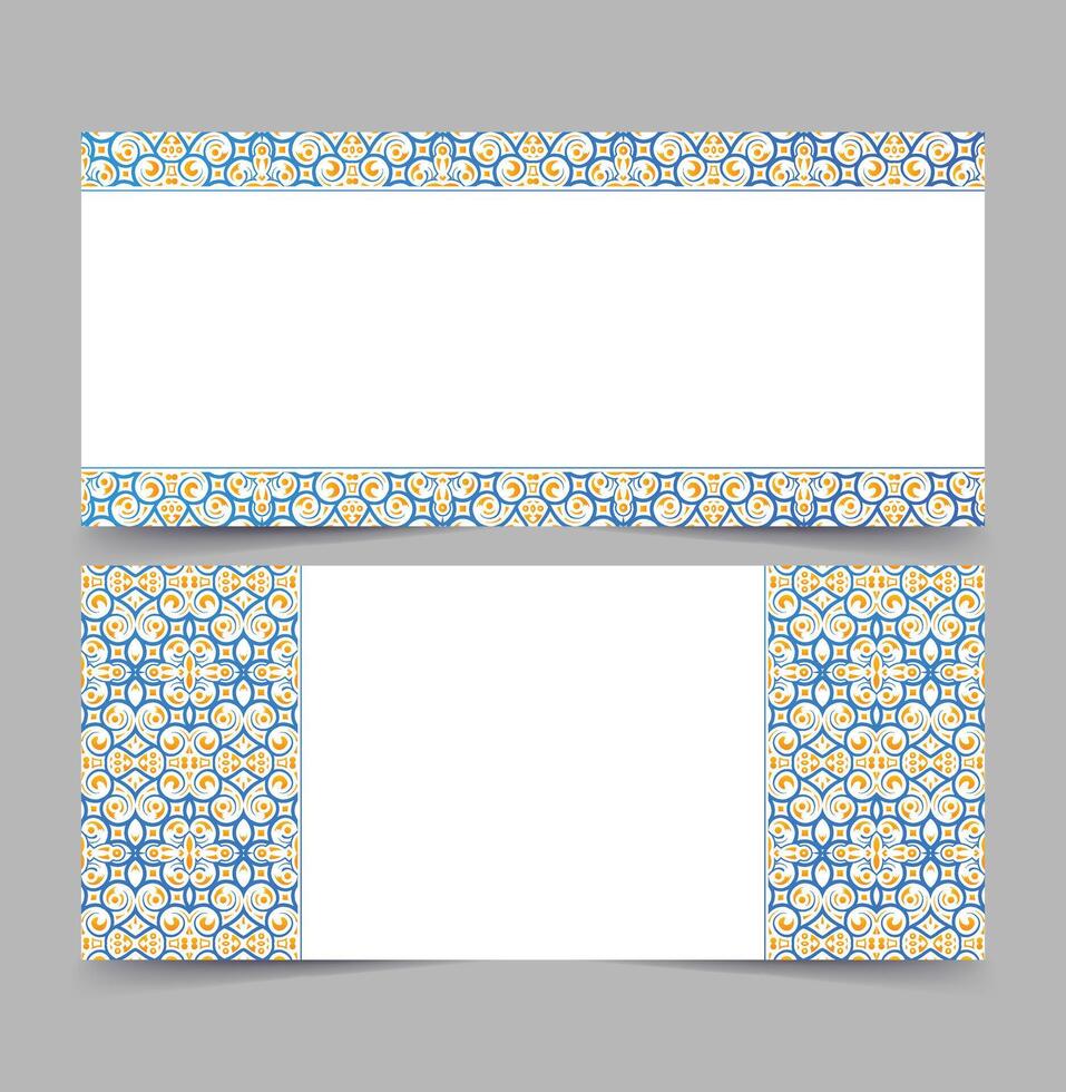 Modern Abstract Swirl Ornament Pattern Card Business Design vector