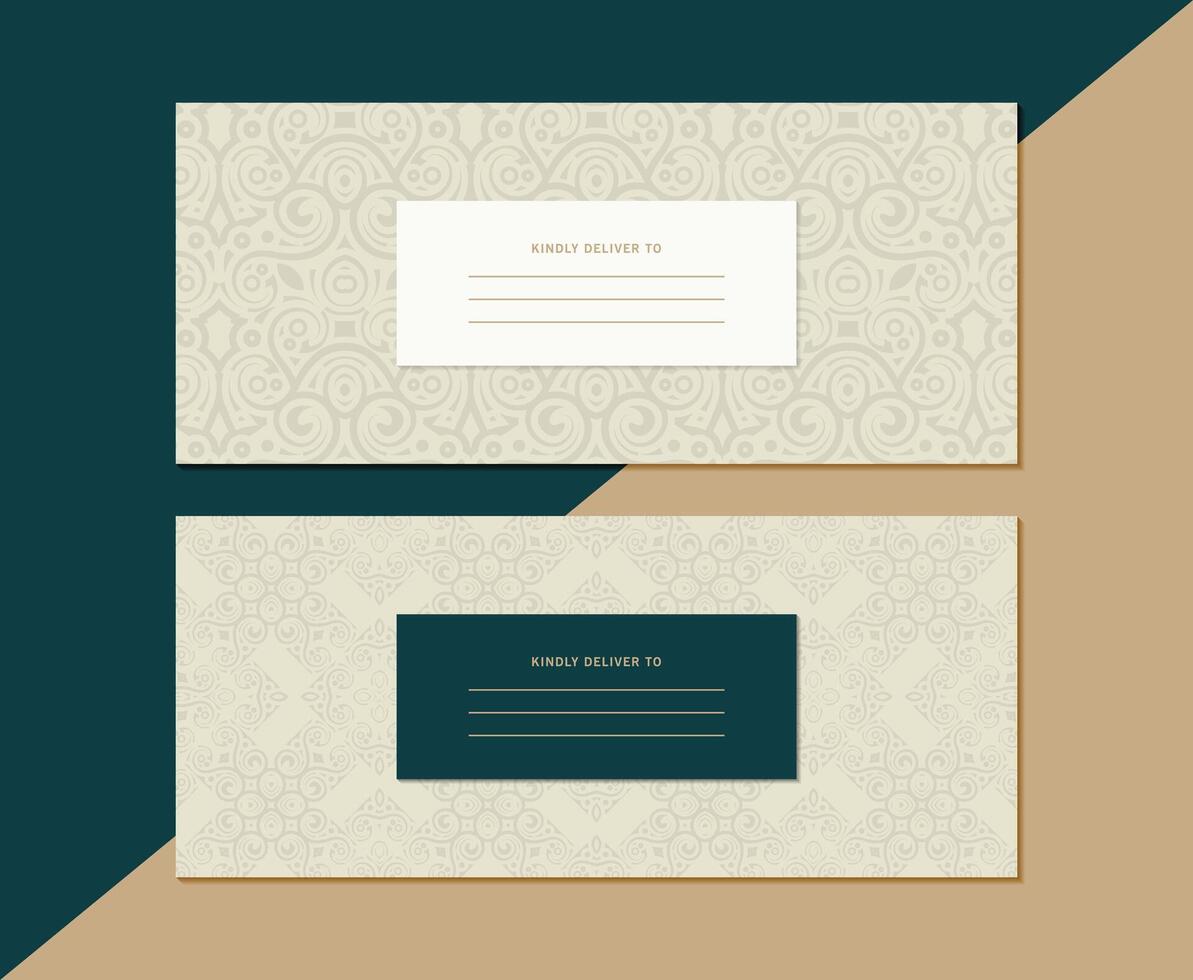 Decorative Invitation Card with Ornamental Pattern vector