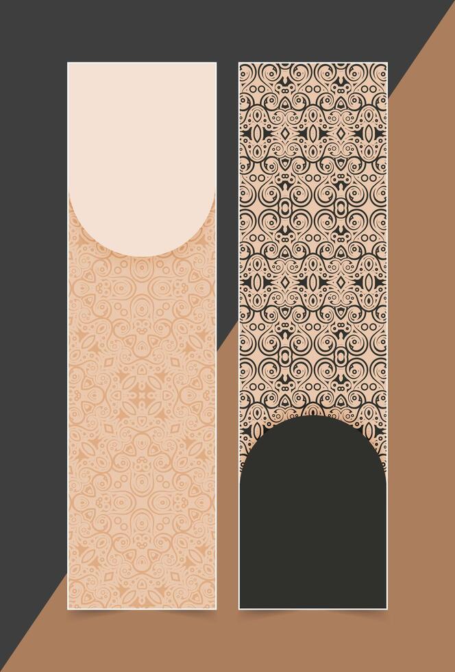Abstract ornamental pattern card vector