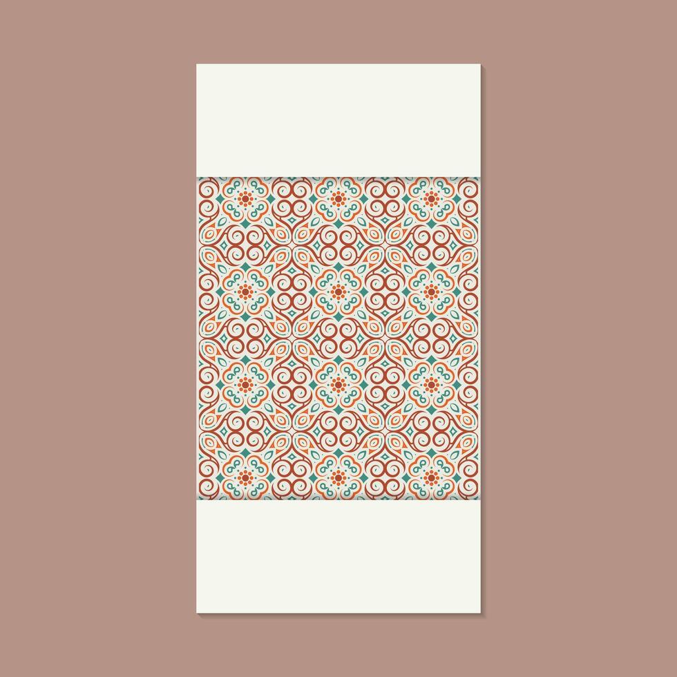 Professional business card template with elegant decorative ornaments vector