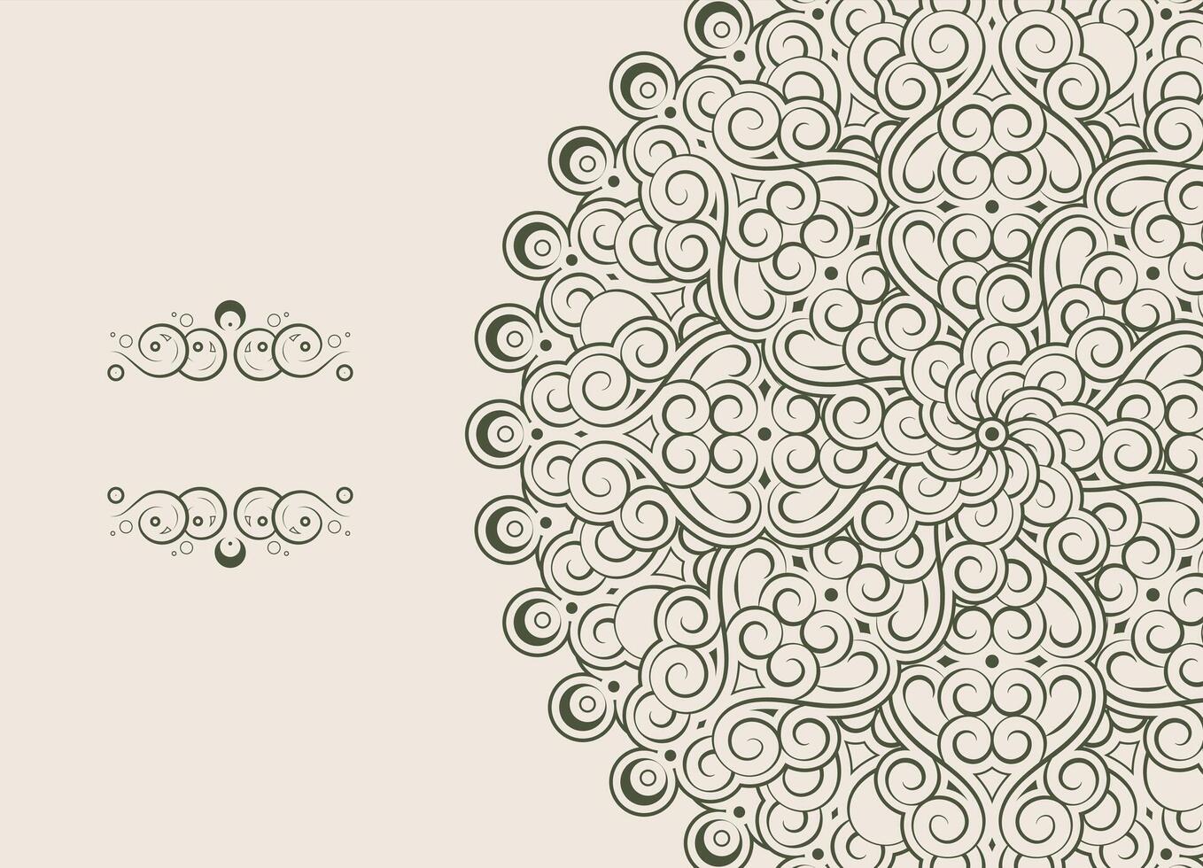 dark art mandala pattern background vector