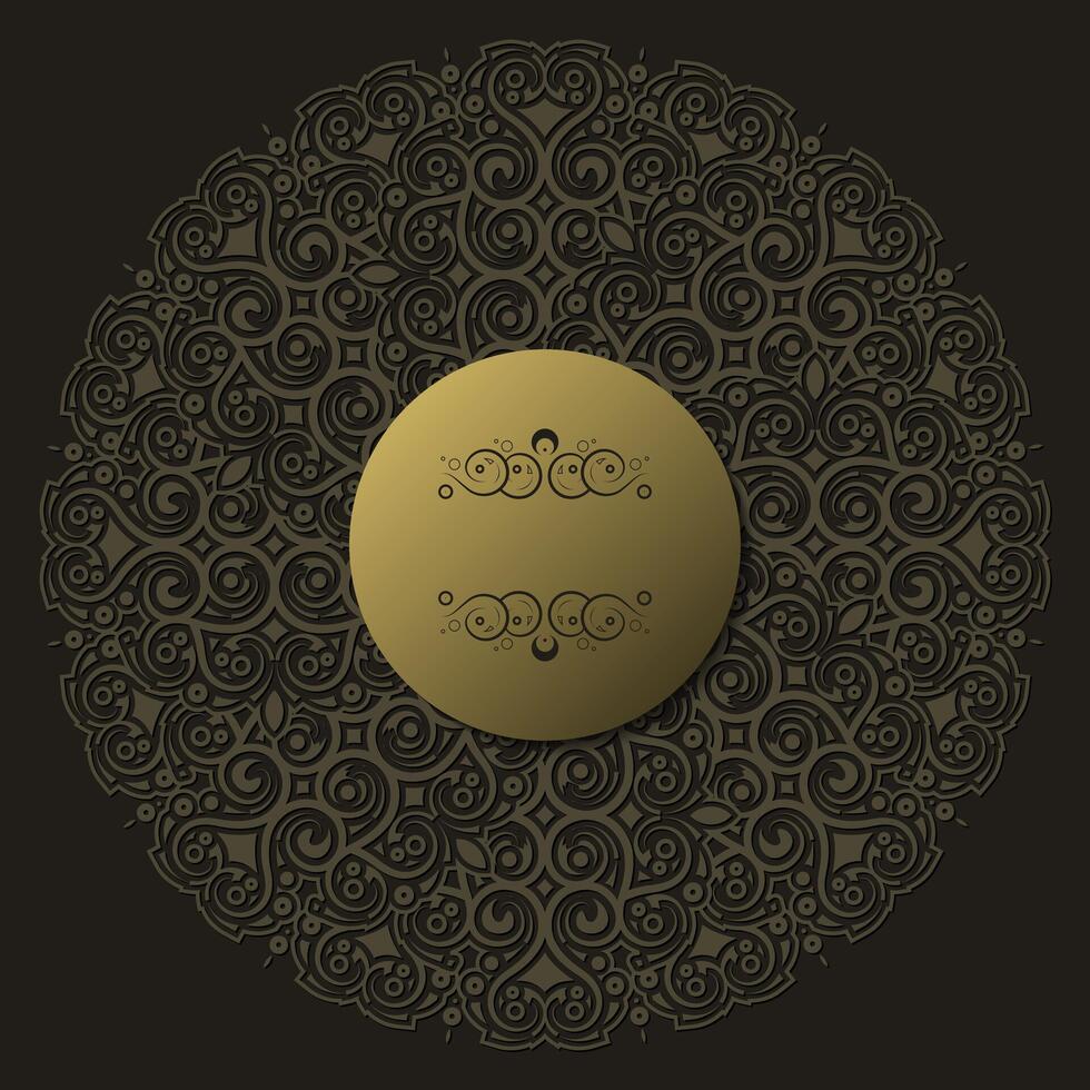 dark art mandala pattern background design vector