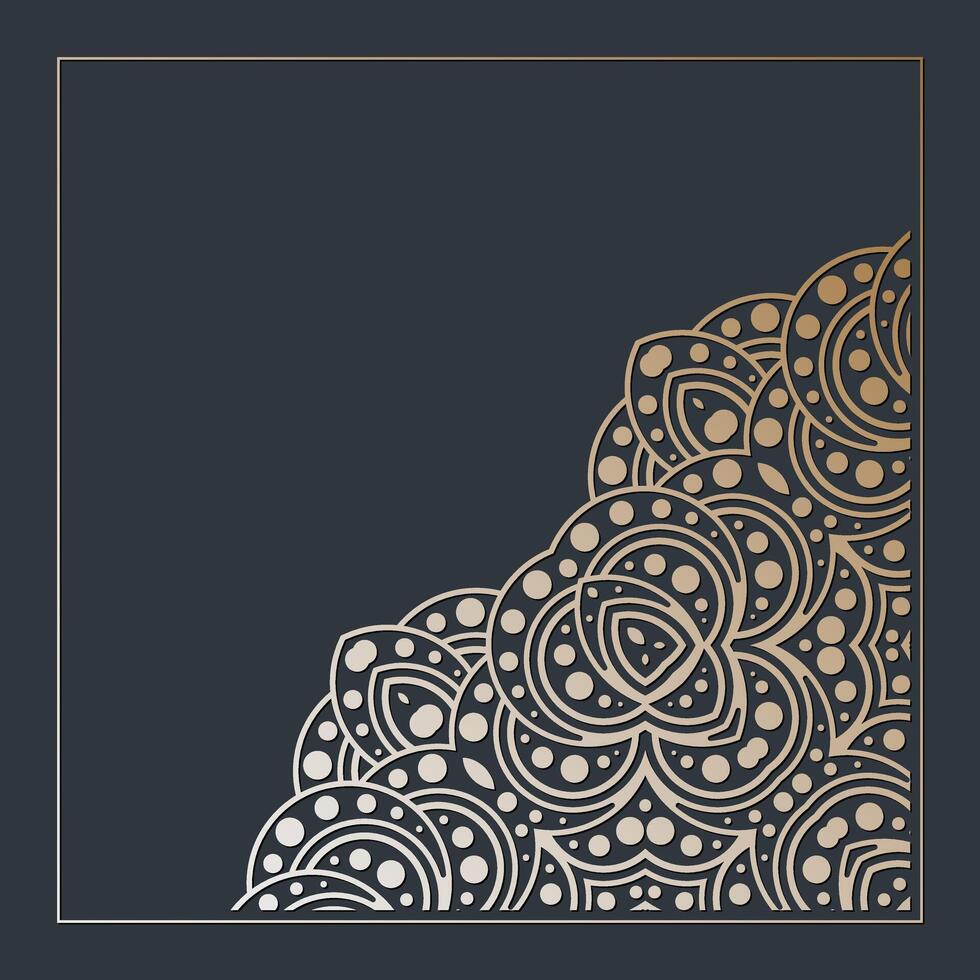 Elegant Gold Ornament Frame Design. vector