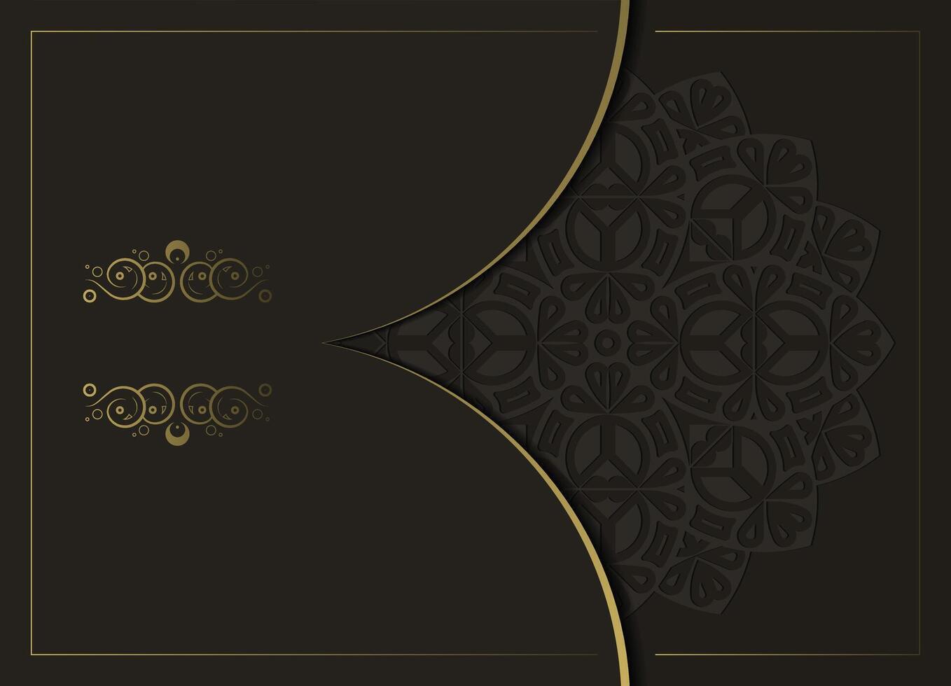 dark art mandala pattern background design. vector