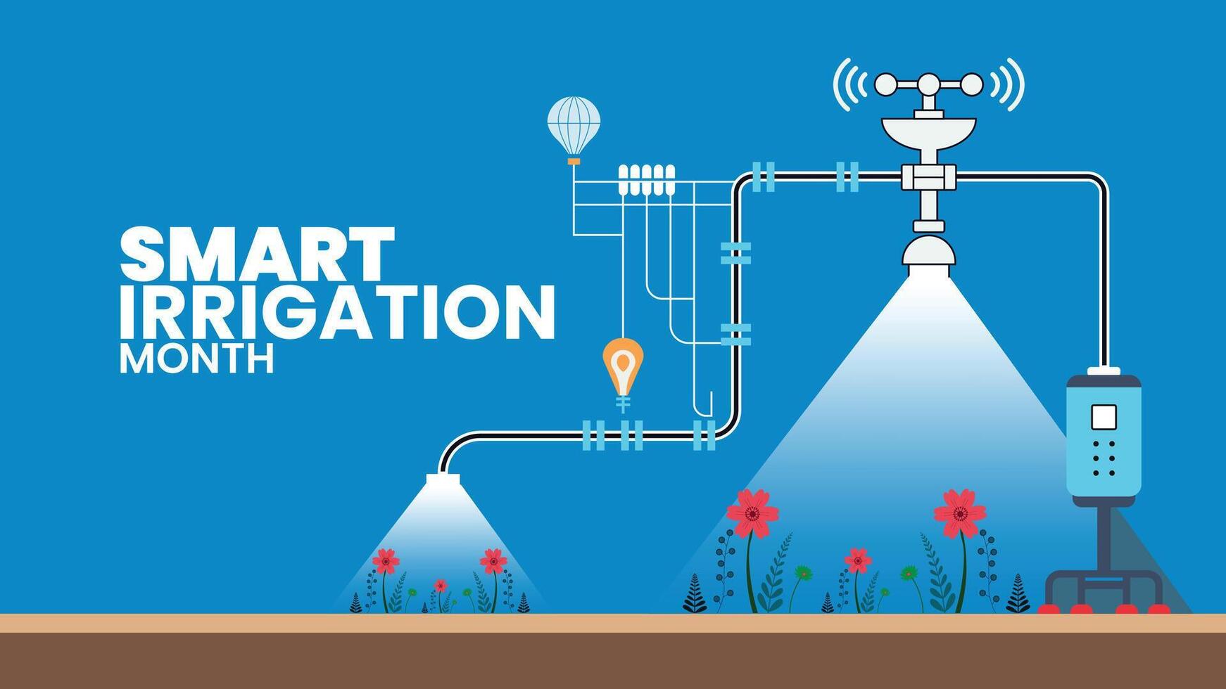 Tech Meets Nature, Smart Irrigation Tips for July vector