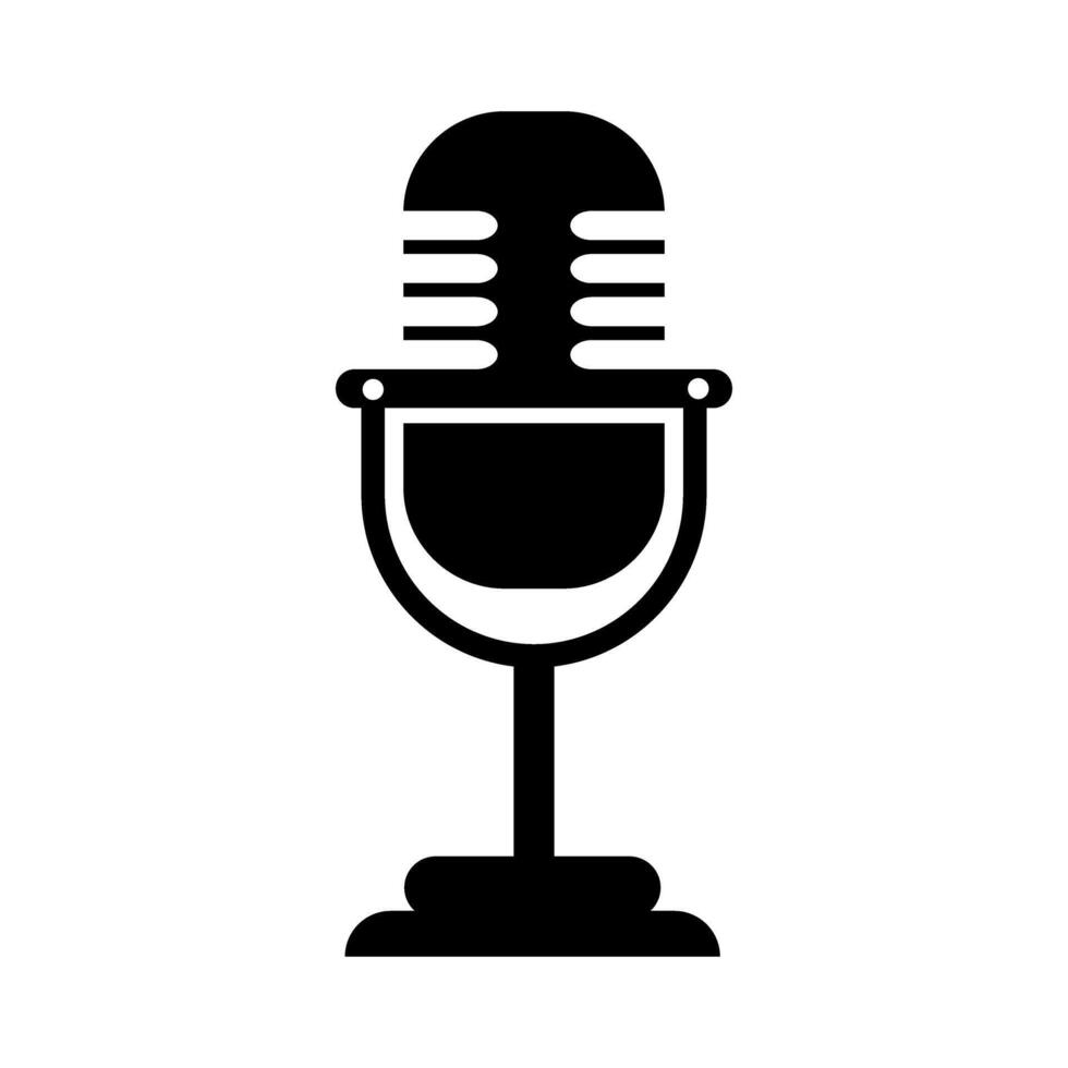 microphone icon for podcast vector