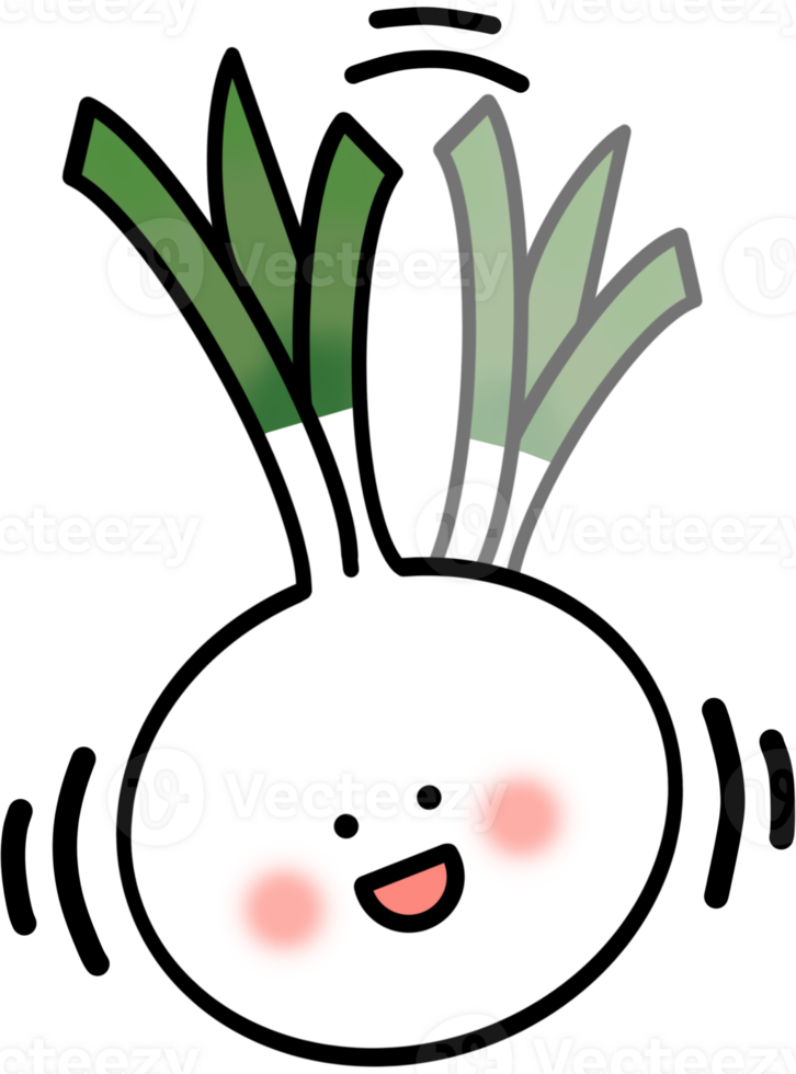 cartoon Onion with Glasses png