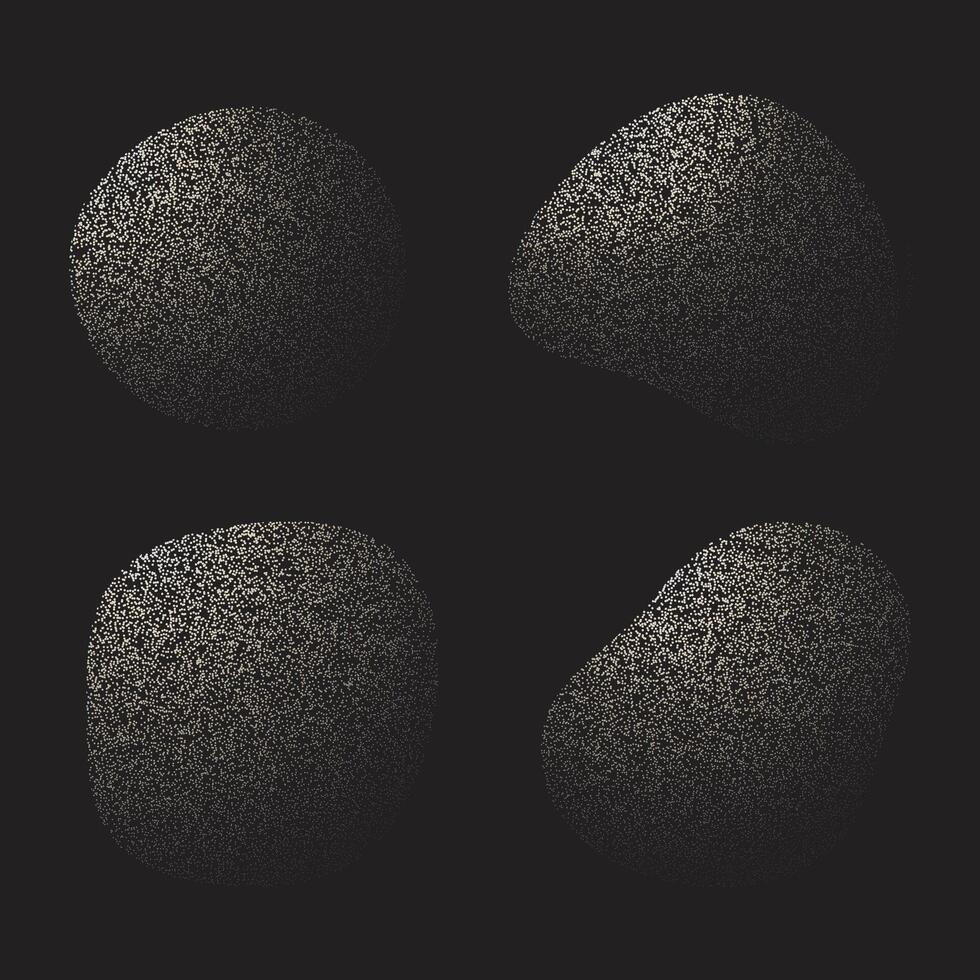 Dark liquid shape with halftone noise texture gradient overlay vector