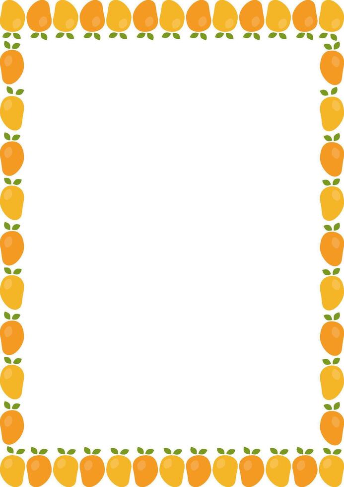 Mango frame. Hello autumn, thanksgiving decoration vector
