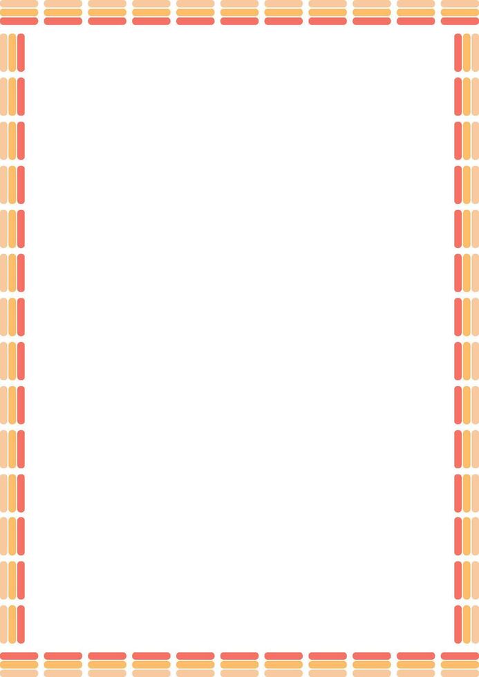 Doodle frame with colorful elements. Trendy graphic template vector