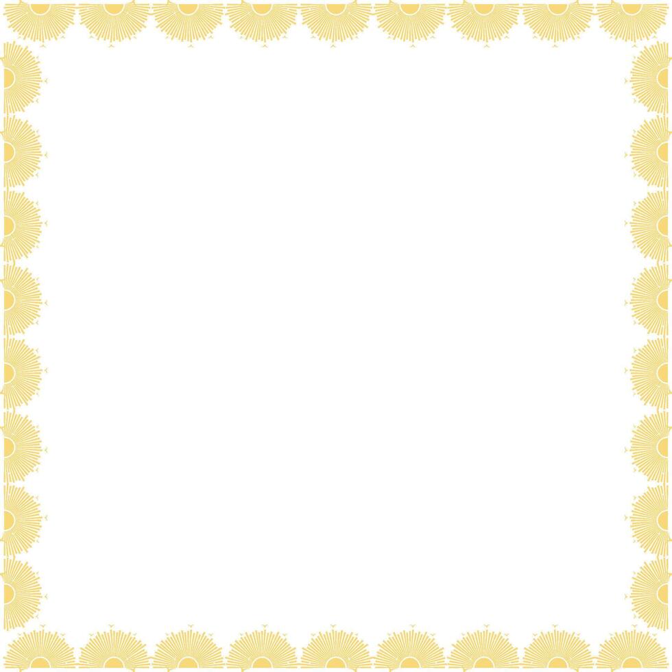 Summer sunrise frame. Sunny morning template. Frame with empty space for your text vector